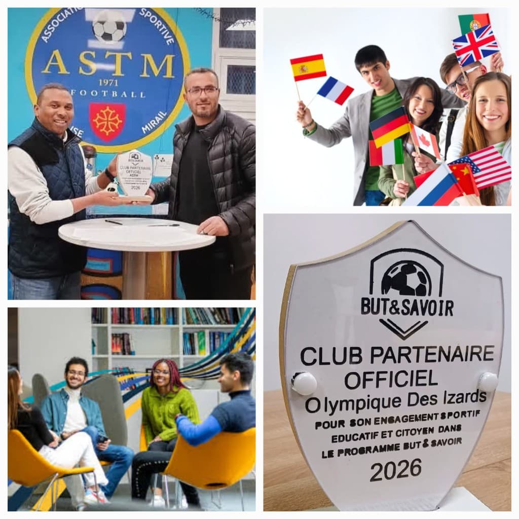 Programmes A-SSAFIR : But & Savoir (partenariats sportifs et éducatifs), séjours linguistiques internationaux, et Student Hubs — espace d’échange pour les étudiants